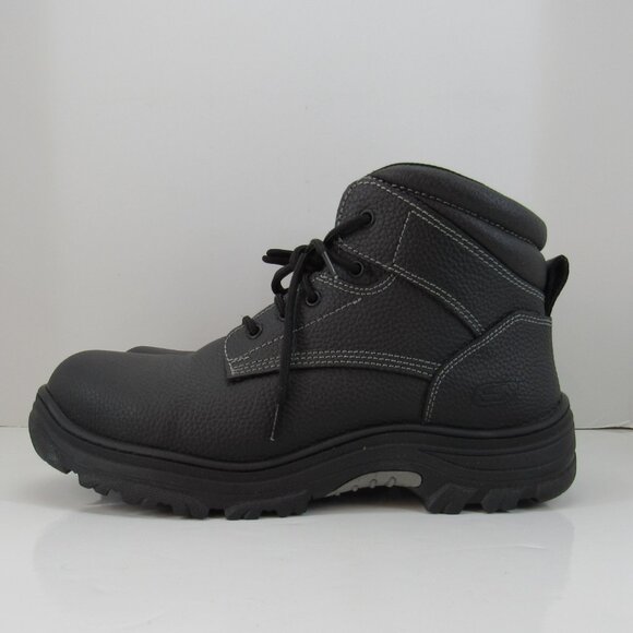 Skechers For Work Burgin-Congaree Black Lace Up ASTMF2892-18 Men's Size 13 - Picture 6 of 11